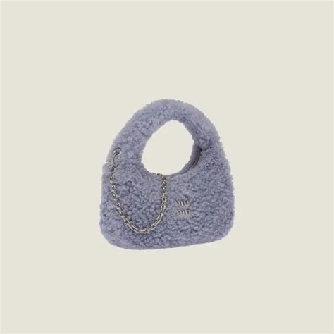 miu miu softy hobo bag|Lilac Wander Shearling Hobo Bag .